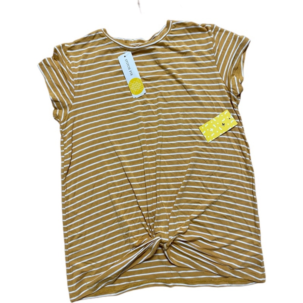 Rumi+Ryder Stitch Fix twist front top size L